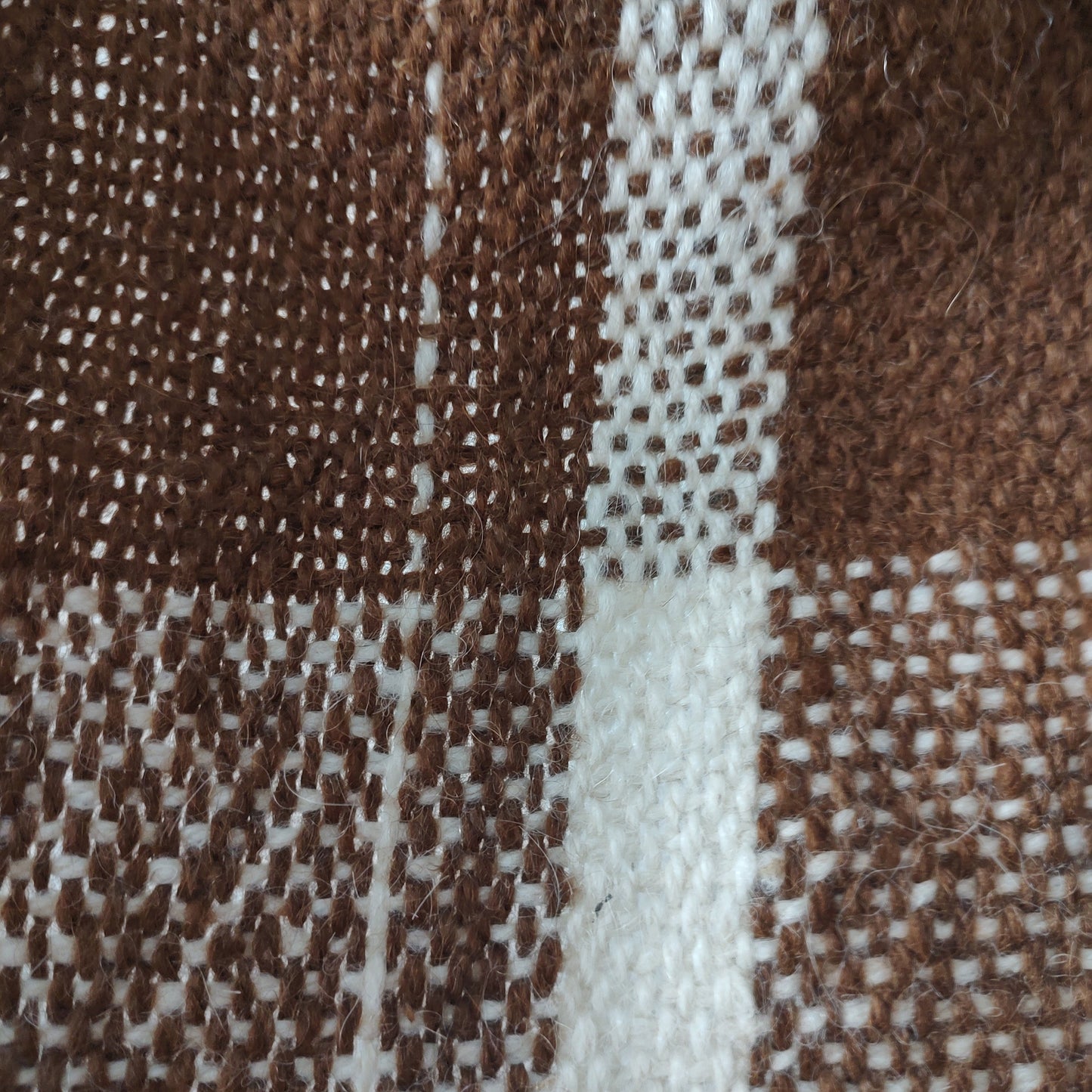 Poncho Marrón y Natural de Llama