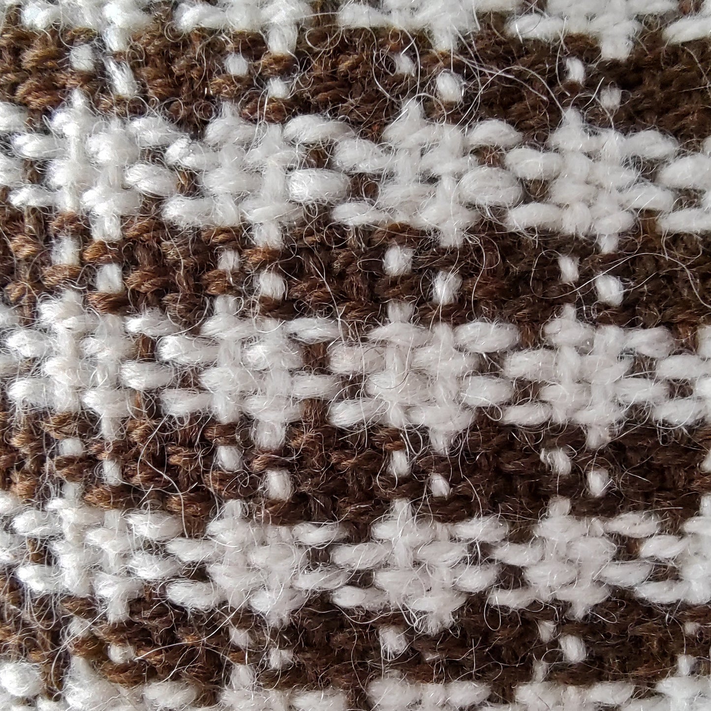 Pashmina Marrón y Natural de Llama y Oveja
