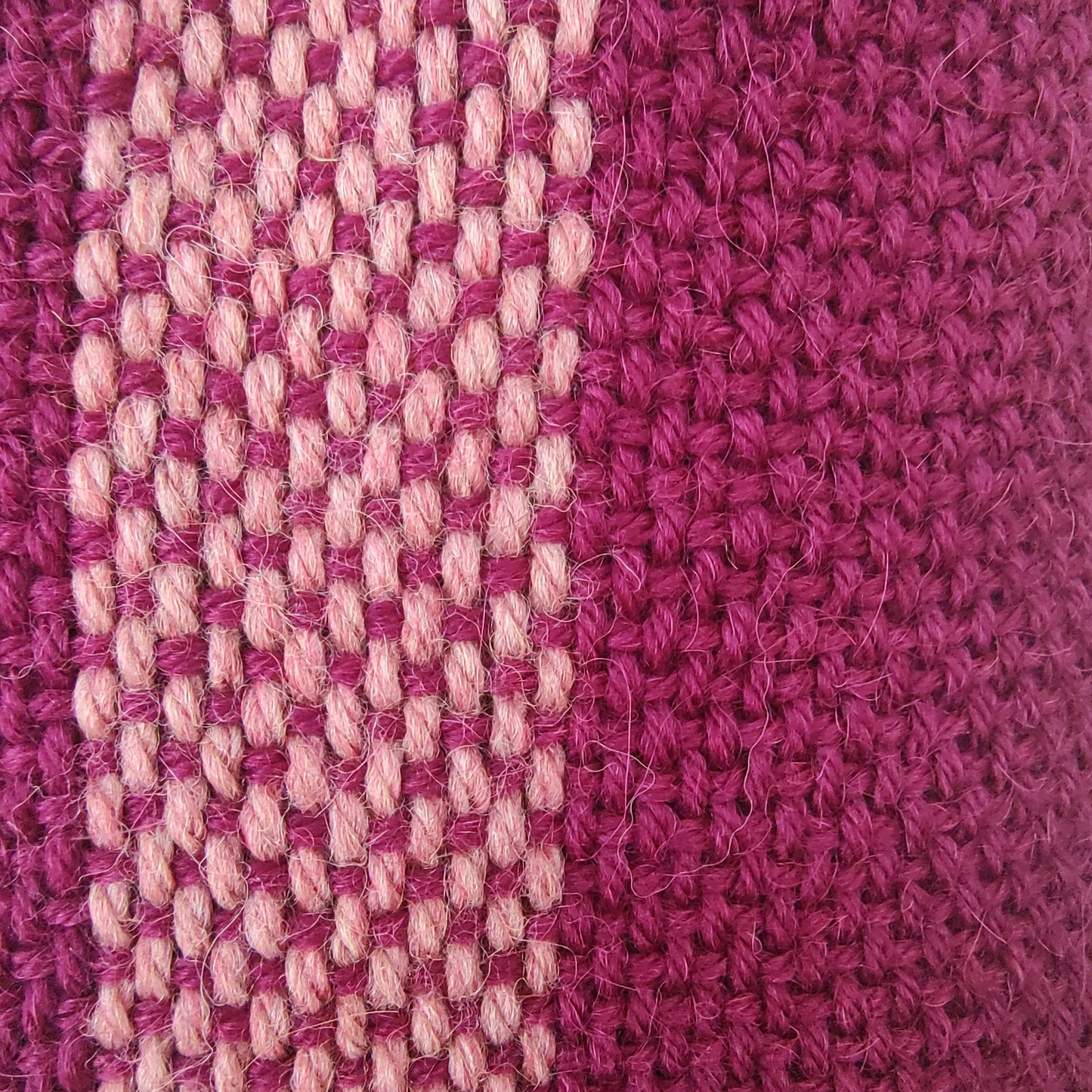Bufanda Magenta y Rosa de Oveja y Alpaca