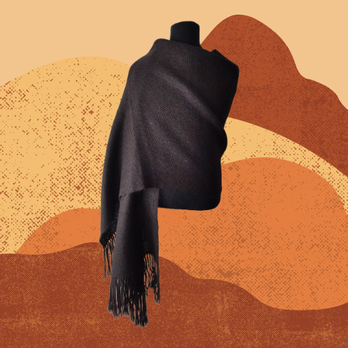 Pashmina Negra de Llama