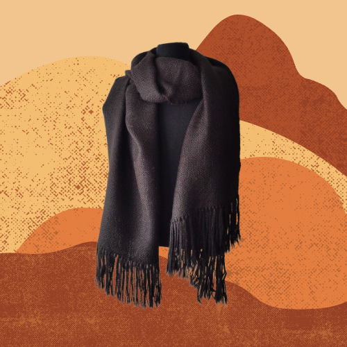 Pashmina Negra de Llama