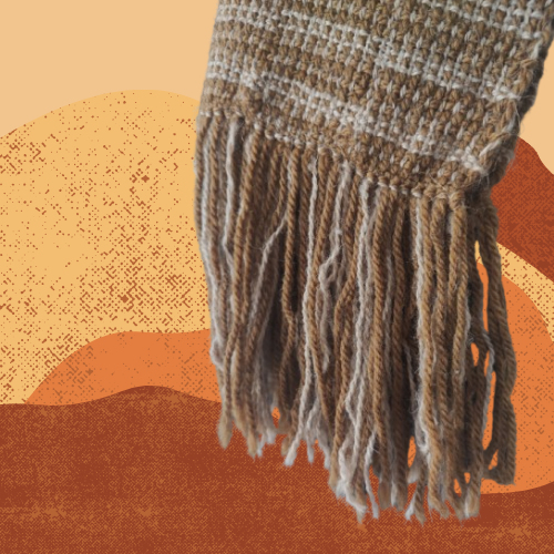 Bufanda Marrón y Beige de Llama
