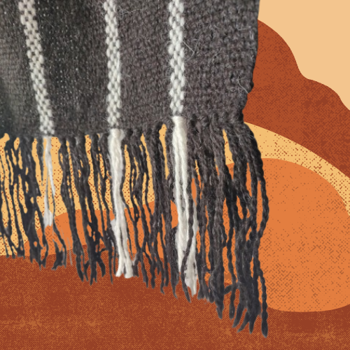 Pashmina Negra y Natural de Llama