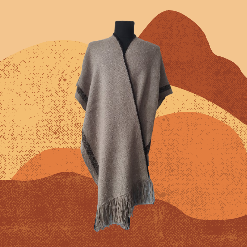 Ruana Gris de Llama