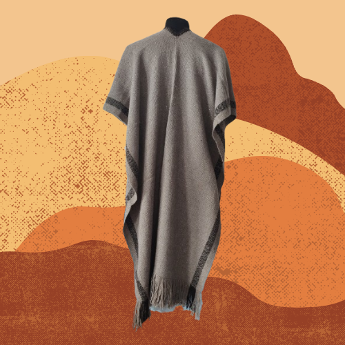 Ruana Gris de Llama
