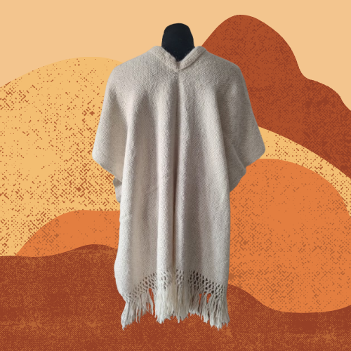 Poncho Natural de Llama