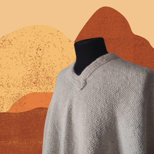 Poncho Natural de Llama