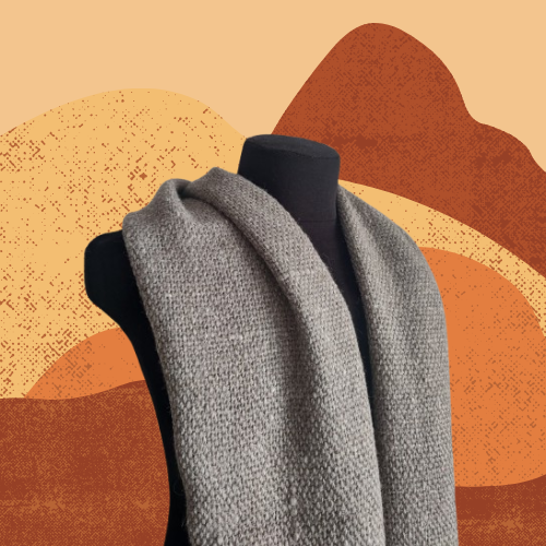 Pashmina Gris de Llama