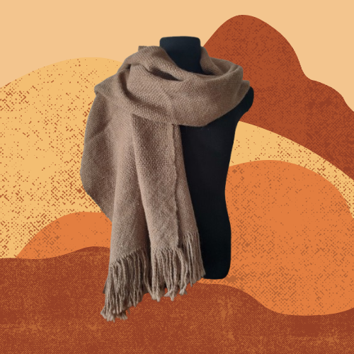 Pashmina Marrón Claro de Llama