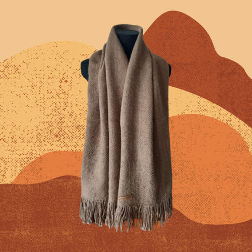 Pashmina Marrón Claro de Llama