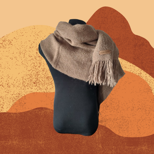Pashmina Marrón Claro de Llama