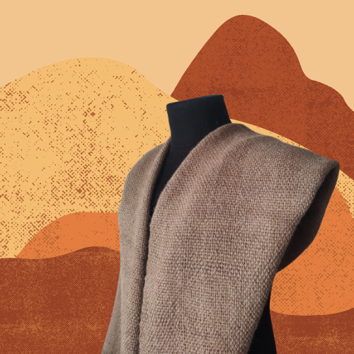 Pashmina Marrón Claro de Llama