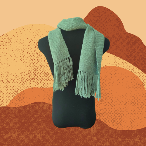 Bufanda Verde Suave de Oveja y Alpaca