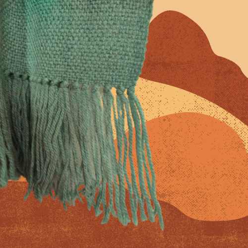 Bufanda Verde Suave de Oveja y Alpaca